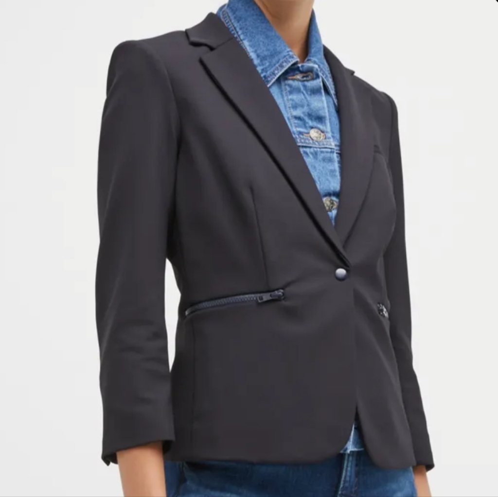 Veronica Beard Scuba Schoolboy Blazer Jacket In Navy Sz 16 Nwt